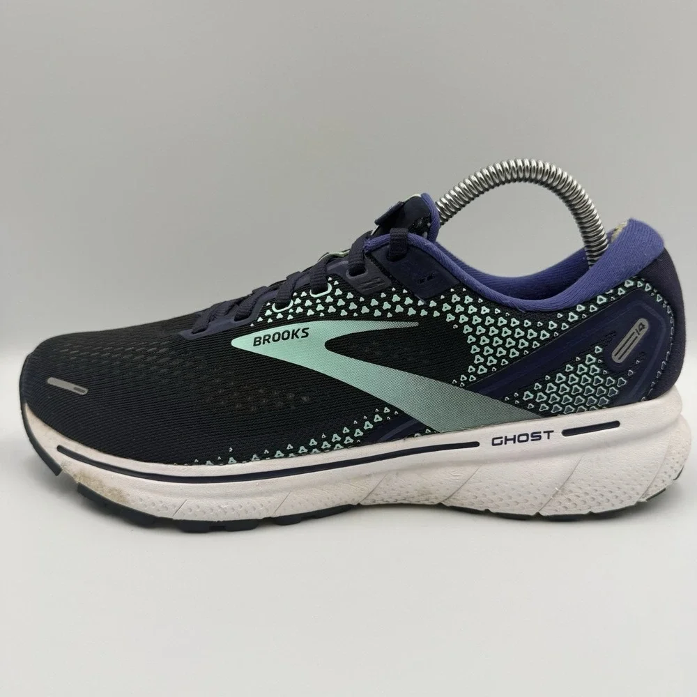 Brooks Ghost 14 Purple White Running Shoes Sneakers Women's Size 9 D 1203561D446